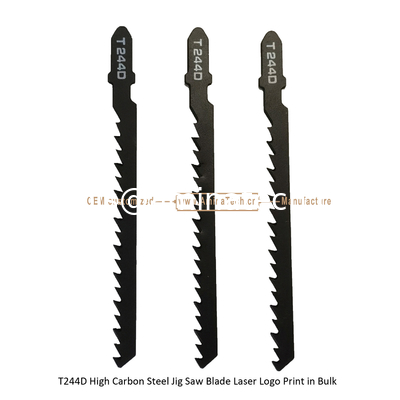 T244D Carbon Jig Saw Blade Logo laser imprimé en vrac: 100 mmx6.5x6T, coupe de bois, lame de scie réciproque, outils électriques fournisseur