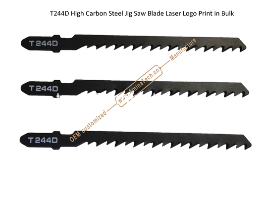 T244D Carbon Jig Saw Blade Logo laser imprimé en vrac: 100 mmx6.5x6T, coupe de bois, lame de scie réciproque, outils électriques fournisseur