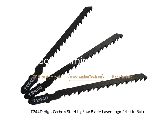 T244D Carbon Jig Saw Blade Logo laser imprimé en vrac: 100 mmx6.5x6T, coupe de bois, lame de scie réciproque, outils électriques fournisseur