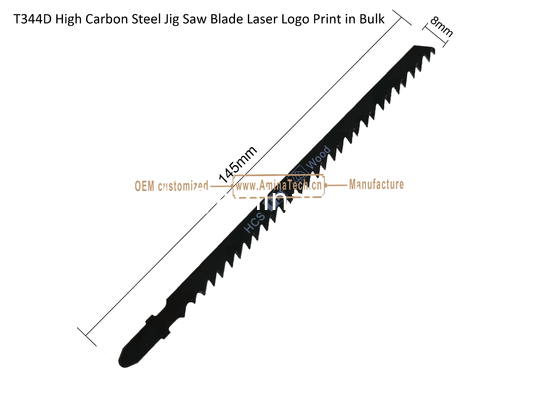 T344D Carbon Jig Saw Blade Laser Logo Print in Bulk size:145mmx8x6T, Cutting Woods,Reciprocating Saw Blade fournisseur