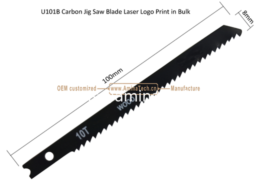 Lame de scie sauteuse en acier au carbone U101B, impression laser du logo en vrac, taille : 100 mm x 8 x 10T, pour couper le bois, lame de scie alternative fournisseur