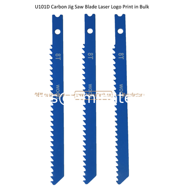 U101D Jig Saw Blade en acier au carbone Logo laser Imprimé en vrac: 100mmx8x10T, coupe de bois, lame de scie réciproque fournisseur