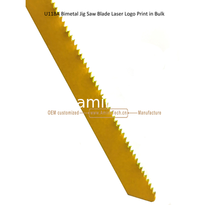 U118A Bimetal Jig Saw Blade Logo laser Imprimé en vrac, Blade de scie réciproque, outils électriques fournisseur