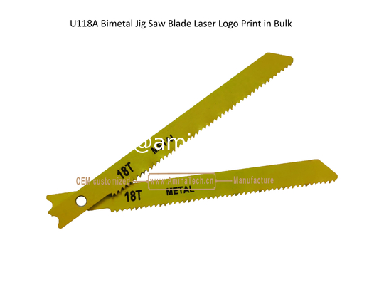U118A Bimetal Jig Saw Blade Logo laser Imprimé en vrac, Blade de scie réciproque, outils électriques fournisseur