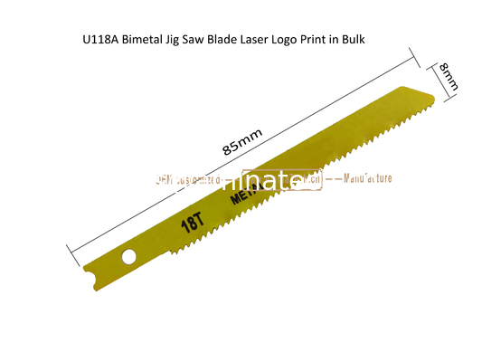 U118A Bimetal Jig Saw Blade Logo laser Imprimé en vrac, Blade de scie réciproque, outils électriques fournisseur