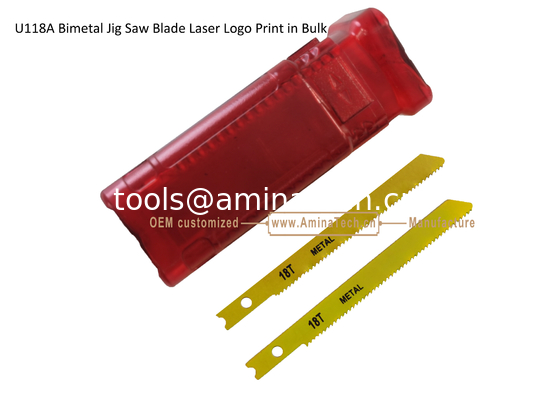 U118A Bimetal Jig Saw Blade Logo laser Imprimé en vrac, Blade de scie réciproque, outils électriques fournisseur