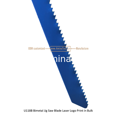 U118B Bimetal Jig Saw Blade Logo laser Imprimé en vrac, Blade de scie réciproque, outils électriques fournisseur