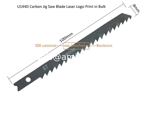 U144D Carbon Jig Saw Blade Laser Logo Print in Bulk size:100mmx8x6T, Cutting Woods,Reciprocating Saw Blade fournisseur