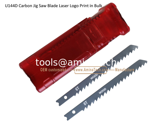 U144D Carbon Jig Saw Blade Laser Logo Print in Bulk size:100mmx8x6T, Cutting Woods,Reciprocating Saw Blade fournisseur