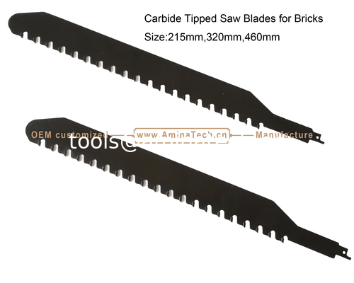 Lames de scie à pointe carbure pour briques Taille : 215 mm, 320 mm, 460 mm, Alternatives fournisseur