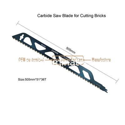 Lame de scie au carbure pour la coupe de briques    Taille : 505 mm x 51 x 36 Dents, Outils électriques, Alternatives fournisseur