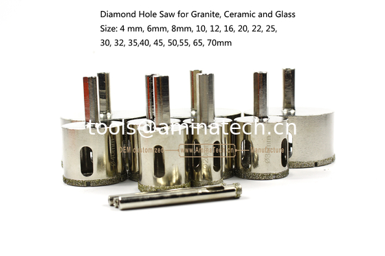 Sage à trous en diamant pour granit, trou en verre et en granit, outils électriques, perceuse fournisseur