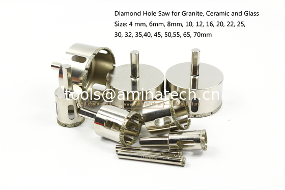 Sage à trous en diamant pour granit, trou en verre et en granit, outils électriques, perceuse fournisseur