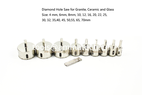 Sage à trous en diamant pour granit, trou en verre et en granit, outils électriques, perceuse fournisseur