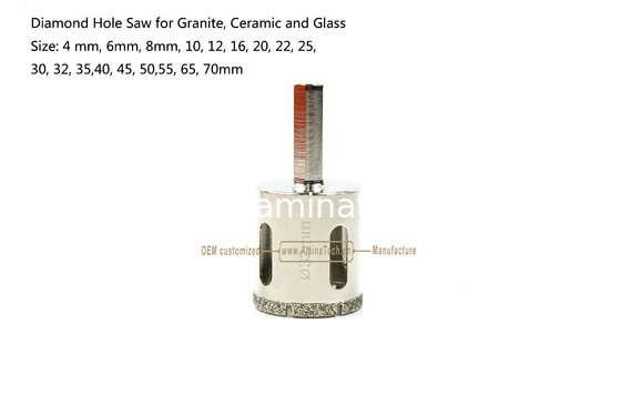 Sage à trous en diamant pour granit, trou en verre et en granit, outils électriques, perceuse fournisseur